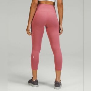 Lululemon Wunder Train High-Rise Crop 23” Pocket Leggings in Brier Rose Size 6